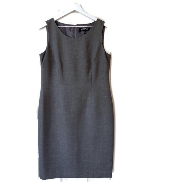 Kasper Dresses & Skirts - Kasper Dress Grey Lined Size 10 Sleek Style
